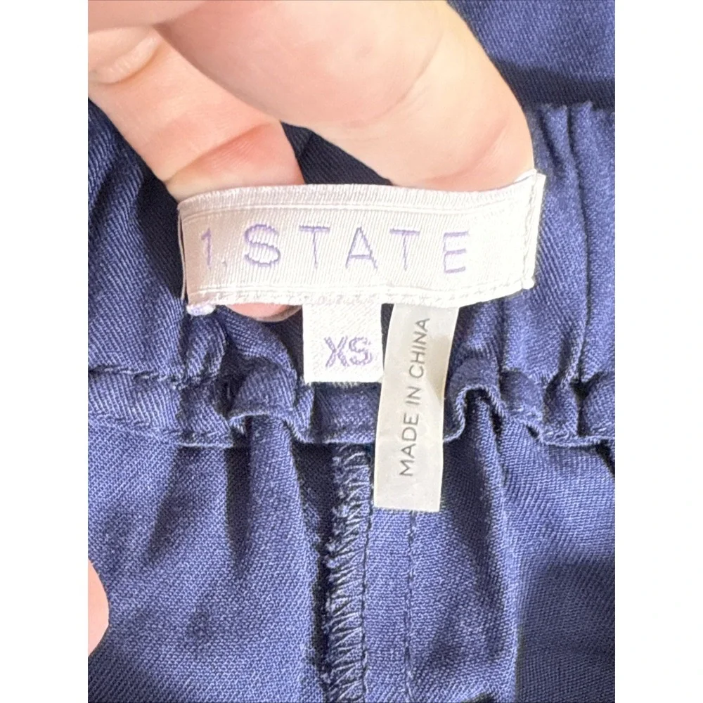 New 1.‎ State Pants Womens Size Extra Small Navy Blue Straight Leg